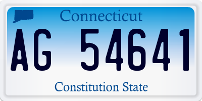 CT license plate AG54641