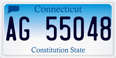 CT license plate AG55048