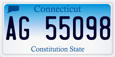 CT license plate AG55098