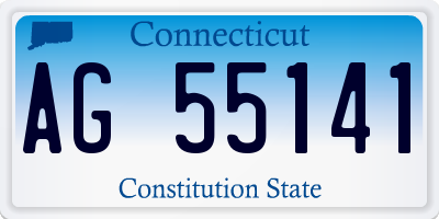 CT license plate AG55141