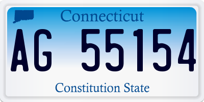 CT license plate AG55154