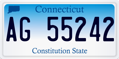 CT license plate AG55242