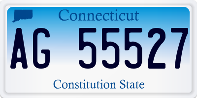 CT license plate AG55527