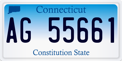 CT license plate AG55661