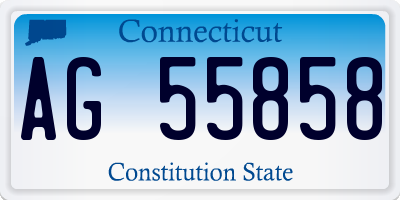 CT license plate AG55858