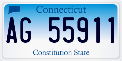 CT license plate AG55911