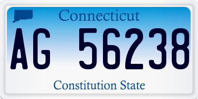 CT license plate AG56238