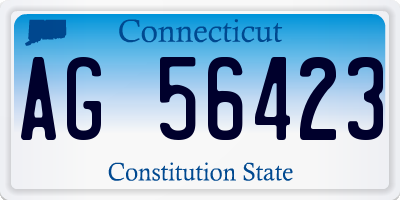 CT license plate AG56423