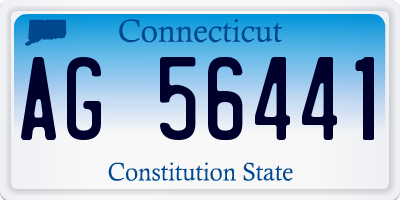 CT license plate AG56441