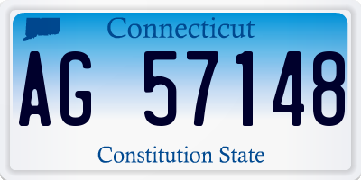 CT license plate AG57148