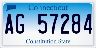 CT license plate AG57284