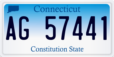 CT license plate AG57441