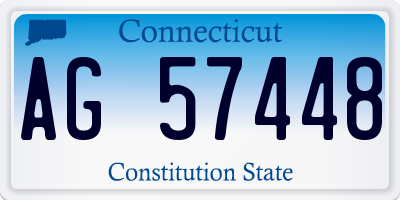 CT license plate AG57448