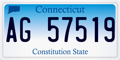 CT license plate AG57519