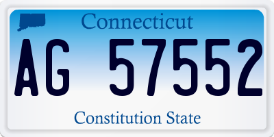 CT license plate AG57552