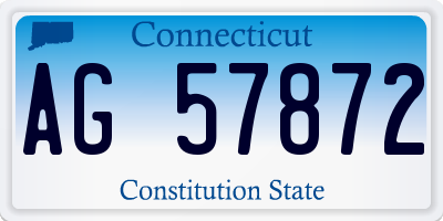 CT license plate AG57872