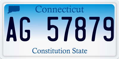 CT license plate AG57879