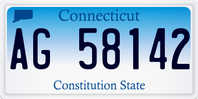 CT license plate AG58142
