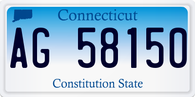 CT license plate AG58150