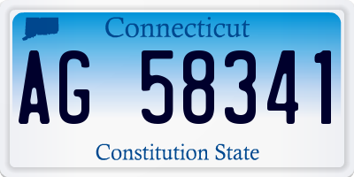 CT license plate AG58341