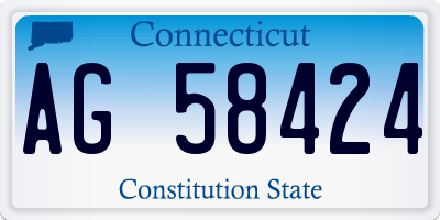 CT license plate AG58424