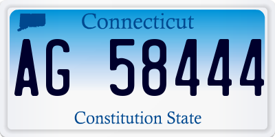 CT license plate AG58444