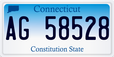 CT license plate AG58528