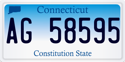 CT license plate AG58595