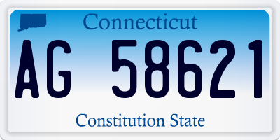 CT license plate AG58621