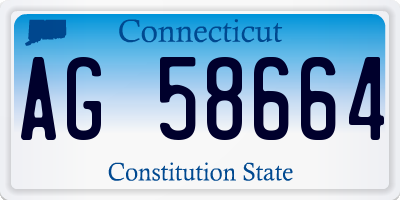 CT license plate AG58664