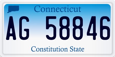 CT license plate AG58846