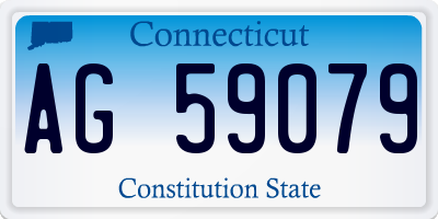CT license plate AG59079