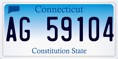 CT license plate AG59104