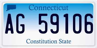 CT license plate AG59106