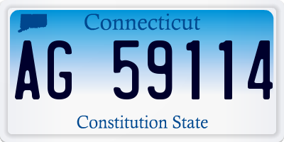 CT license plate AG59114