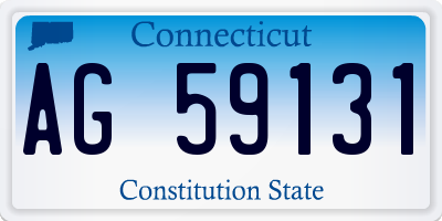CT license plate AG59131