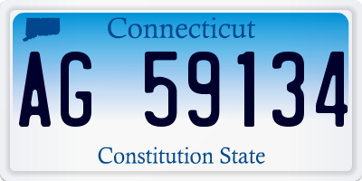 CT license plate AG59134