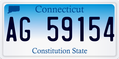 CT license plate AG59154