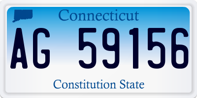 CT license plate AG59156