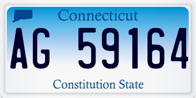 CT license plate AG59164