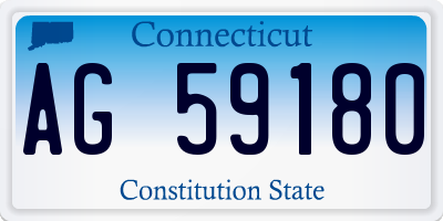 CT license plate AG59180