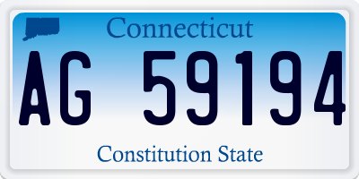 CT license plate AG59194