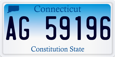 CT license plate AG59196