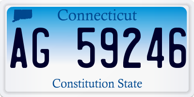 CT license plate AG59246