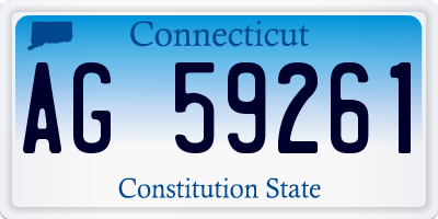 CT license plate AG59261