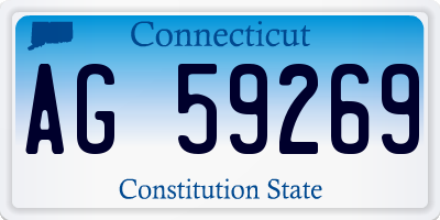 CT license plate AG59269