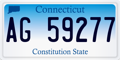 CT license plate AG59277