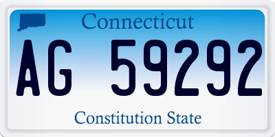 CT license plate AG59292