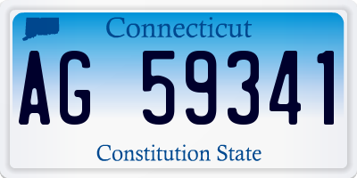 CT license plate AG59341