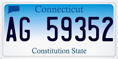 CT license plate AG59352